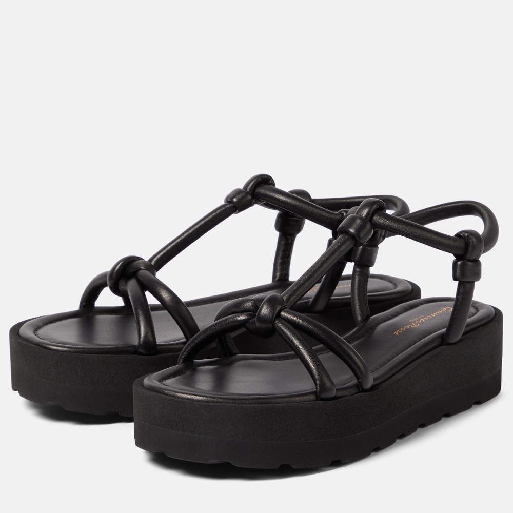 Leather Platform Sandals - image 1